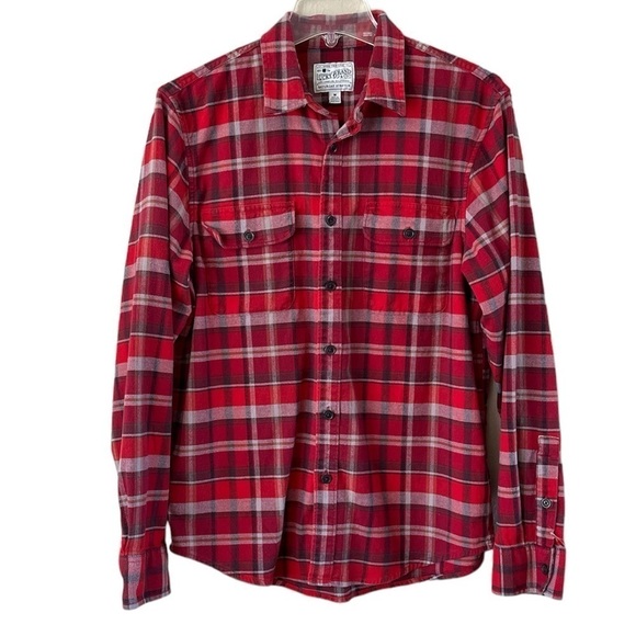 Lucky Brand Other - Lucky Brand  Saturday Stretch Mens Plaid Button-Down Shirt Size M Long Sleeves